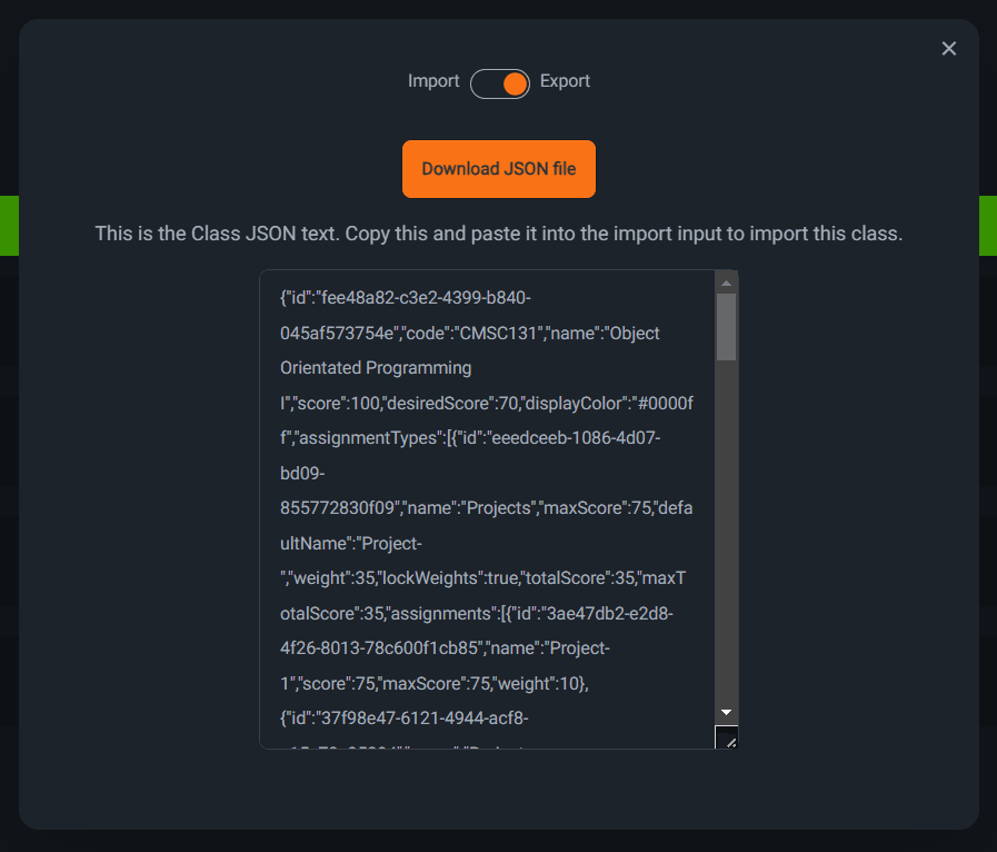 Export Results