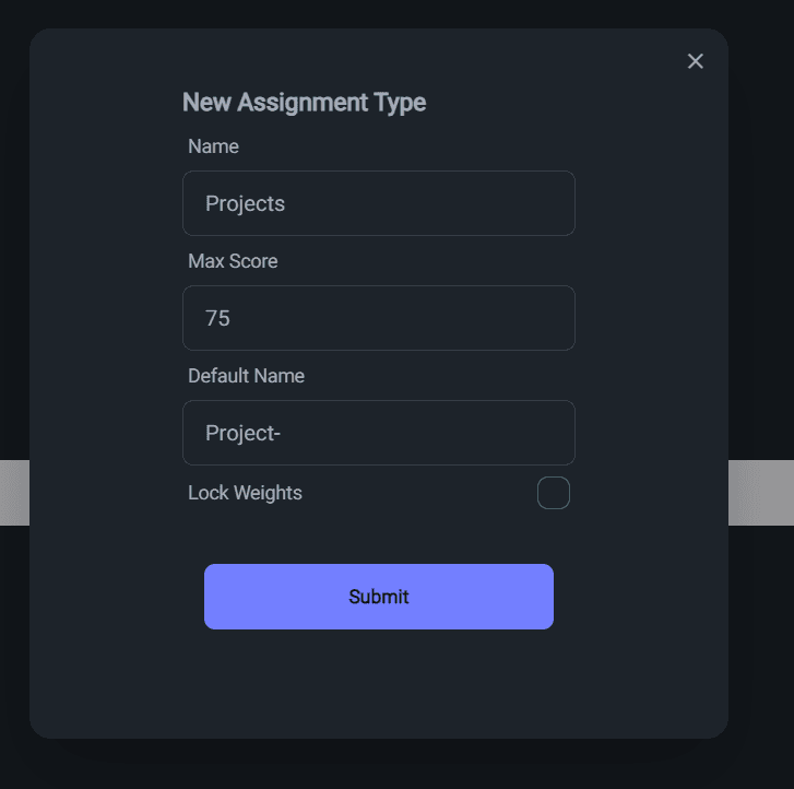 Projects Form